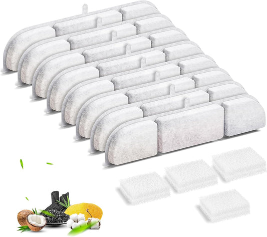 8 Packs Replacement Filters for DownyPaws Battery Operated Cat Water Fountain DPWFP6, 4 Months Set of V1258-DP02-B-2487