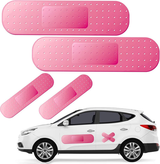 4pcs Funny Car Band Aid Sticker for Car Damage, 10/24in Giant Band Aid Car Decals for Cover Dent Crack and V1258-DP02-B-2499