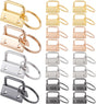 20 Pack Key Fob Hardware, Wristlet Keyfob Hardware Set with Split Rings, 25mm Keychain Clamp for Wristlets V1258-DP02-B-2521