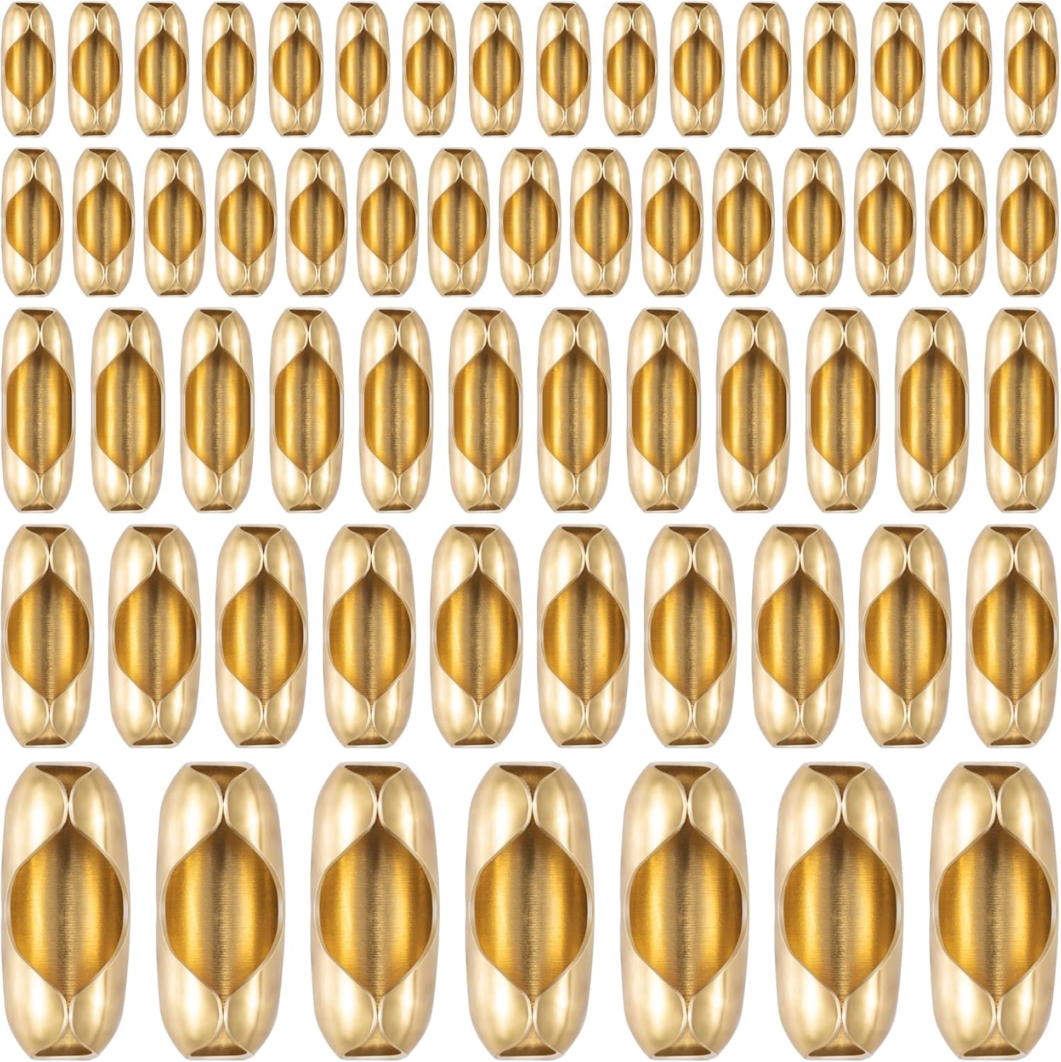 125pcs Ball Chain Connector Clasps Gold Fits for 1.5/2.0/2.4/3.2/4.5mm Beaded Ball Chain Clips Replacement V1258-DP02-B-2524