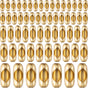 125pcs Ball Chain Connector Clasps Gold Fits for 1.5/2.0/2.4/3.2/4.5mm Beaded Ball Chain Clips Replacement V1258-DP02-B-2524