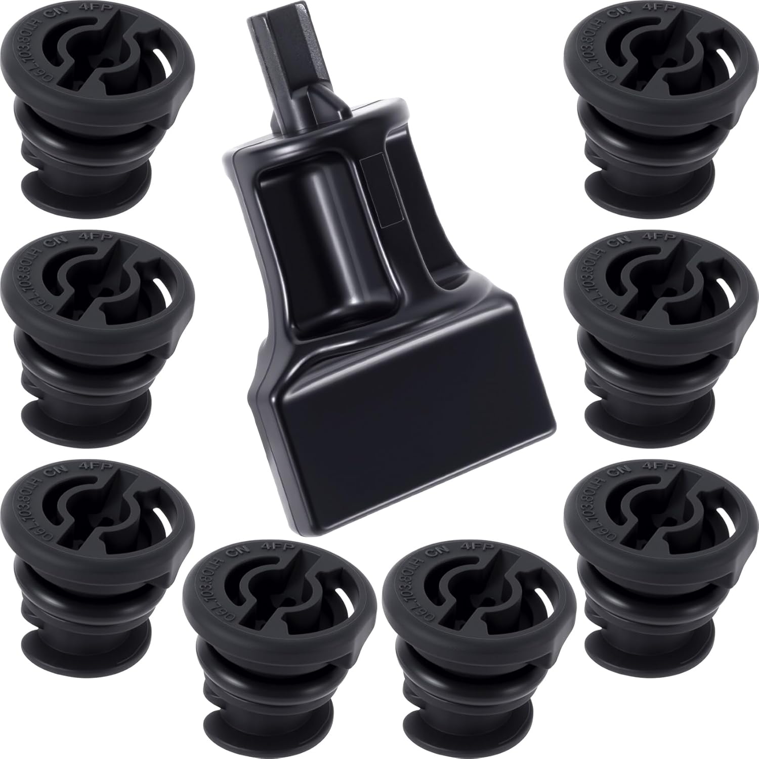 8pcs Oil Drain Plug with 1pc Removal Tool, Compatiable With 1.8L 2.0L TSI, No Leak Plug Tool Replacement for V1258-DP02-B-2546