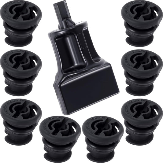 8pcs Oil Drain Plug with 1pc Removal Tool, Compatiable With 1.8L 2.0L TSI, No Leak Plug Tool Replacement for V1258-DP02-B-2546