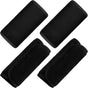 4 Pack Universal Car Seat Belt Shoulder Pads, Soft Fabric Safety Strap Cushion Covers Black 5.7x2.6 Inch V1258-DP02-B-2586