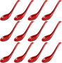 12 Pcs Asian Soup Spoons Hook Soba Noodle Ramen Spoon Chinese Won Ton Soup Asian tableware for Home Kitchen V1258-DP02-B-259