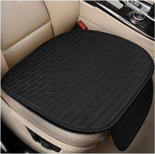 Linen Back Car Seat Cover, Anti-Slip Long Bottom Rear Seat Cover Protector with Storage Pockets, Breathable V1258-DP02-B-2599