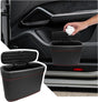 Car Trash Can with Lid, Leather Auto Dustbin Hanging Organizer with Mounting Clip, Multi-Purpose Leakproof V1258-DP02-B-2617