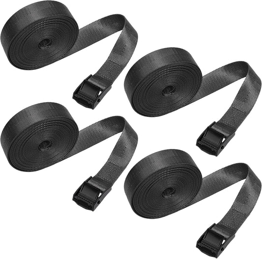 4 PCS Cam Buckle Tie Down Straps, 19.7' x 1" Adjustable Lashing Straps with Alloy Cam Buckle, Heavy Duty V1258-DP02-B-2638