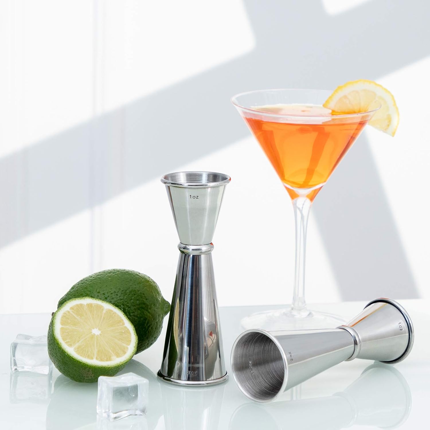 Mixing Spoon and Jigger for Bartending Stainless Steel Home Bar Tool for Making Delicious Cocktails Drinks V1258-DP02-B-264
