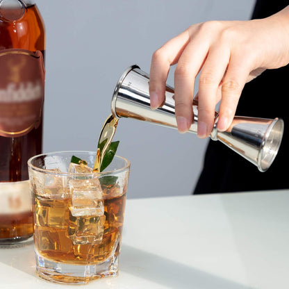 Mixing Spoon and Jigger for Bartending Stainless Steel Home Bar Tool for Making Delicious Cocktails Drinks V1258-DP02-B-264