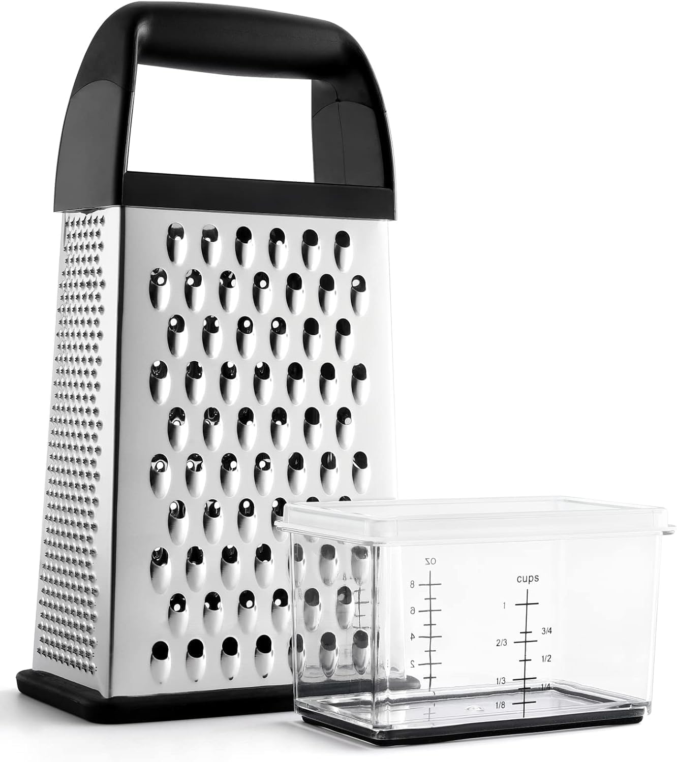 Cheese Grater With Container Box Grater Stainless Steel Graters for Kitchen Cheese Shredder Parmesan Shredder V1258-DP02-B-265