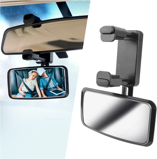 360 degrees Curved Baby Car Mirror without Dead Angle,Clip on Car Seat Mirror for Baby Rear Facing Clips Onto V1258-DP02-B-2677