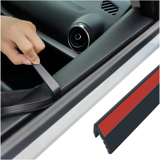 13Ft Car Door Rubber Seal Strip,Silent & Dustproof Rubber Car Window Seal Strip,Universal V-Shaped Self V1258-DP02-B-2678