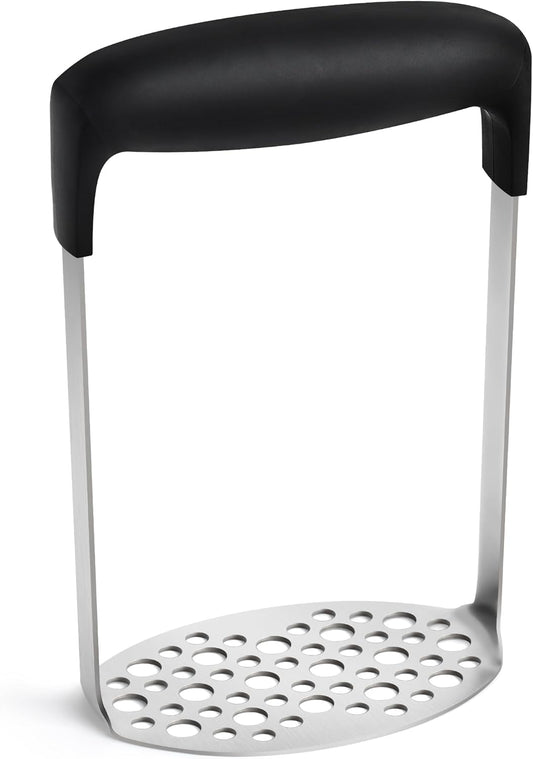 Upgraded Potato Masher, Durable Non-break Handle, Rust-proof, Dishwasher safe, Heavy duty 304 Stainless V1258-DP02-B-269