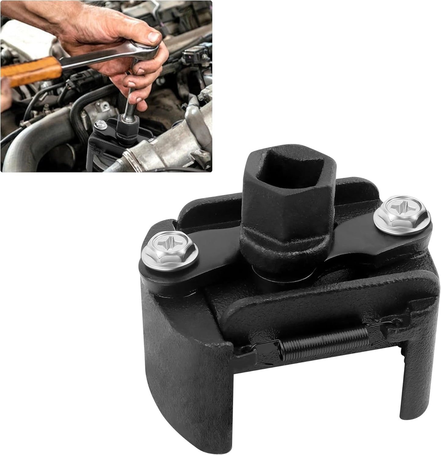 Oil Filter Wrench Tool,Adjustable Oil Filter Removal Tool Fit for 2.36-3.15 inch Engine Oil Filter,Car V1258-DP02-B-2697
