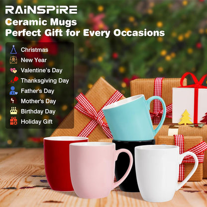 16 oz Large Coffee Mug with Handle Tea Cup Novelty Coffee Cup Idea Gift for Men Women Office Work, White V1258-DP02-B-270