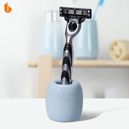 Ceramic Toothbrush Holders for Bathrooms, Sleek Tooth Brush Holder Toothbrush Stand Tooth Brushing Holder, V1258-DP02-B-273