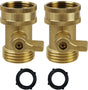 Water Hose Shut Off Valve, 2 Pack Heavy Duty 3/4 Inch Solid Brass Garden Hose Connector, TWIS3003 V1258-DP02-B-2730