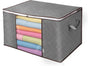 Non-Woven Clothes Storage Bag 90L - Large Capacity Dustproof Organizer with Clear Window for Seasonal Wardrobe V1258-DP02-B-2740