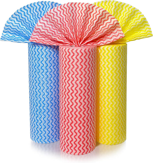 Disposable Cleaning Cloths Wipe Roll, Dish Wash Cloths, Cleaning Washcloth Towel for Kitchen Bathroom V1258-DP02-B-2742