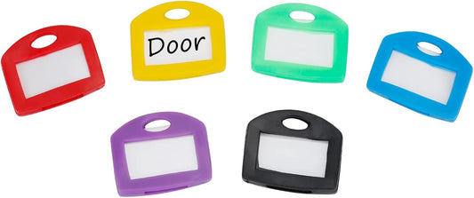 24 Pcs Key Covers Caps 1 Inch Key Covers Protectors with Blank Paper Labels and Clear Windows Soft Key V1258-DP02-B-2759