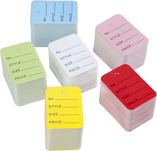 900 Pcs Unstrung Price Tags for Clothes Writable Colored Clothing Tag Without String Small Paper Tags for V1258-DP02-B-2761