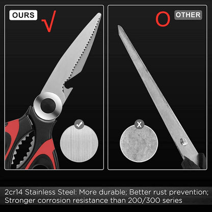 Heavy Duty Kitchen Shears with Protective Sheath Kitchen Meat Scissors, Dishwasher Safe Cooking Scissors for V1258-DP02-B-277