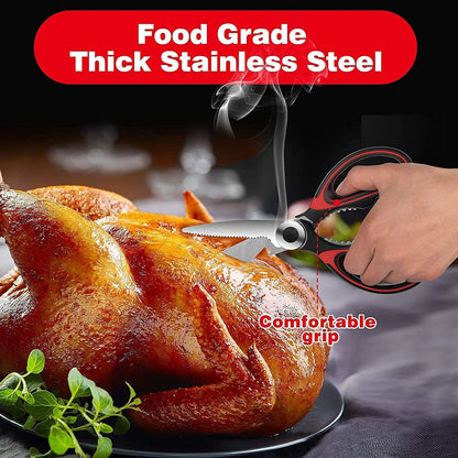 Heavy Duty Kitchen Shears with Protective Sheath Kitchen Meat Scissors, Dishwasher Safe Cooking Scissors for V1258-DP02-B-277