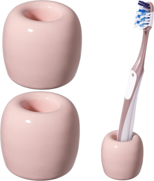 Ceramic Toothbrush Holders for Bathrooms, Sleek Tooth Brush Holder Toothbrush Stand Tooth Brushing Holder, V1258-DP02-B-278