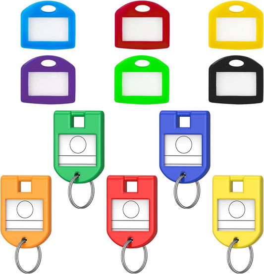 24 Pcs Key Covers Caps 1 Inch Key Covers Protectors and 20 Pcs Key Tags, 5 Color Key Tags with Labels V1258-DP02-B-2782