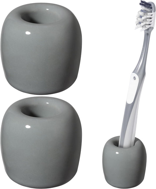 Ceramic Toothbrush Holders for Bathrooms, Sleek Tooth Brush Holder Toothbrush Stand Tooth Brushing Holder, V1258-DP02-B-279