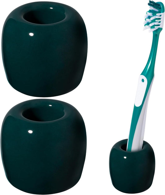 Ceramic Toothbrush Holders for Bathrooms, Sleek Tooth Brush Holder Toothbrush Stand Tooth Brushing Holder, V1258-DP02-B-281