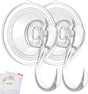 Wreath Hanger, Large Suction Cup Wreath Hooks with Wipes, Heavy Duty, 22 LB Capacity, Removable and Reusable, V1258-DP02-B-282