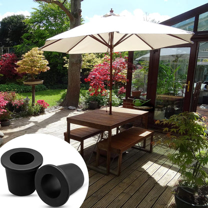 2Pcs Patio Table Umbrella Hole Ring Plug, Silicone Pool Sleeve Stabilizer Cone Wedge, Table Insert for 2-2.5 V1258-DP02-B-2824