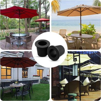 2Pcs Patio Table Umbrella Hole Ring Plug, Silicone Pool Sleeve Stabilizer Cone Wedge, Table Insert for 2-2.5 V1258-DP02-B-2824