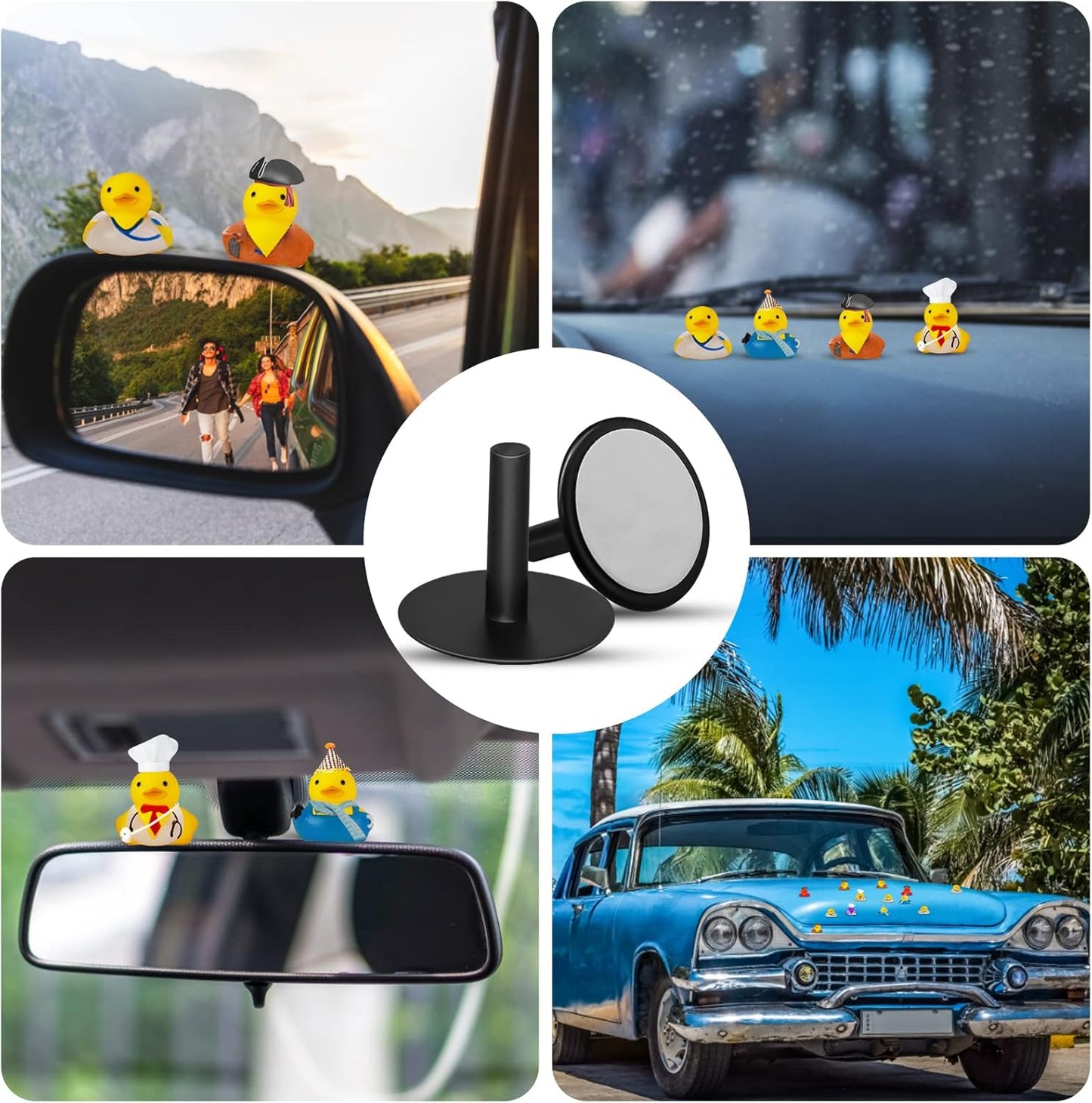 20Pcs Plastic Duck Holder Car, Rubber Duck Plug Ducks Display Fixed Mount Duck Holder, Self-Adhesive Duck V1258-DP02-B-2826
