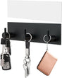Key Holder Wall Mount, Small Metal Self Adhesive Key Hanger with 3 Hooks, No Drilling, Extra Adhesive Strip, V1258-DP02-B-283