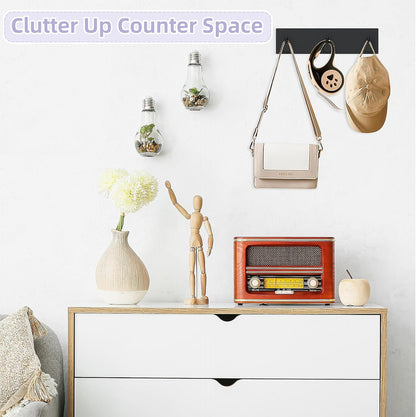 Key Holder Wall Mount, Small Metal Self Adhesive Key Hanger with 3 Hooks, No Drilling, Extra Adhesive Strip, V1258-DP02-B-283