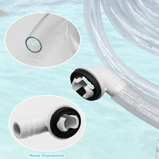 10Ft Portable Air Conditioner Drain Hose, 3/5 Inch Leakproof AC Drain Hose Kit, Universal AC Drain Hose Drain V1258-DP02-B-2833