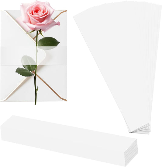 150Pcs Vellum Belly Band for 5x7 Invitations, Clear Invitation Belly Bands Wedding Invitation Accessories, V1258-DP02-B-2838