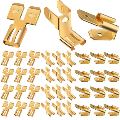 36Pcs Connectors Combination Kit: Double Spade, Piggyback, Chair Terminal Quick Disconnect Adapter - 12 Each V1258-DP02-B-2846