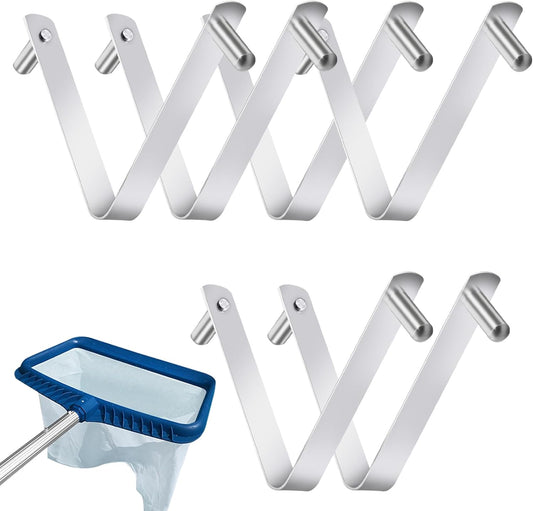 6Pcs Pool Brush Clip V-Shaped Clip, Pool Hooks for Poles Swimming Pools & Accessories Pool Pole Clips, V1258-DP02-B-2852