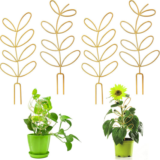 4 Pcs Small Metal Trellis for Potted Plants, Indoor Plants Trellis for Climbing, Mini Plant Trellis Support V1258-DP02-B-2859