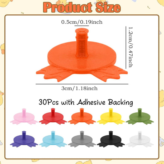 30Pcs Duck Feet Plug, Rubber Duck Mount Car Dashboard Holder Organizer - Accessories with Strong Adhesive V1258-DP02-B-2862