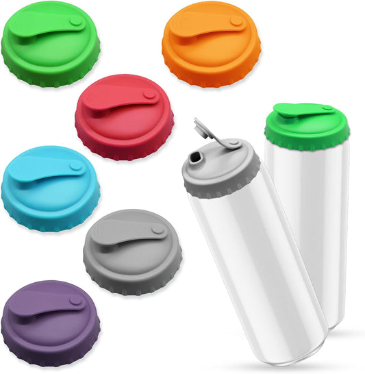 6Pcs Soda Can Cover Lids, Silicone Can Lid Can Protector, Reusable Can Toppers Can Top for Soda Coke Pop Beer V1258-DP02-B-2867