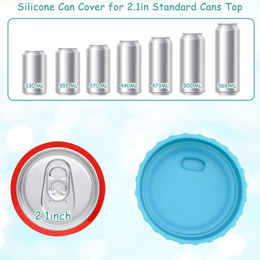 6Pcs Soda Can Cover Lids, Silicone Can Lid Can Protector, Reusable Can Toppers Can Top for Soda Coke Pop Beer V1258-DP02-B-2867