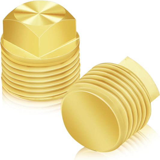 2 Pcs Boat Drain Plug, Solid Brass Boat Plug 1/2 Inch NPT Boat Plugs Hull Spare Garboard Drain Plug V1258-DP02-B-2869