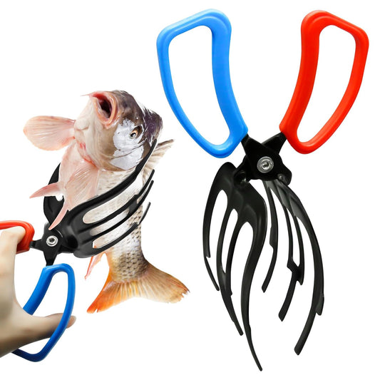 Fish Gripper, Fish Grabber Tool Metal Fish Grippers for Fishing, 3 Claw Fish Grips Anti-Slip Fishing Pliers V1258-DP02-B-2872