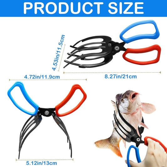 Fish Gripper, Fish Grabber Tool Metal Fish Grippers for Fishing, 3 Claw Fish Grips Anti-Slip Fishing Pliers V1258-DP02-B-2872