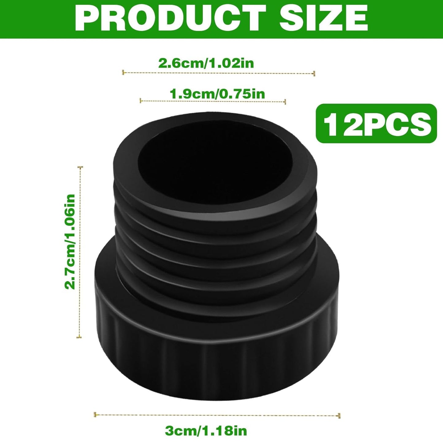 12Pcs Light Socket Covers, Safety Cap Plugs for String Lights, Protective Caps for Recessed/Standard Sockets V1258-DP02-B-2875
